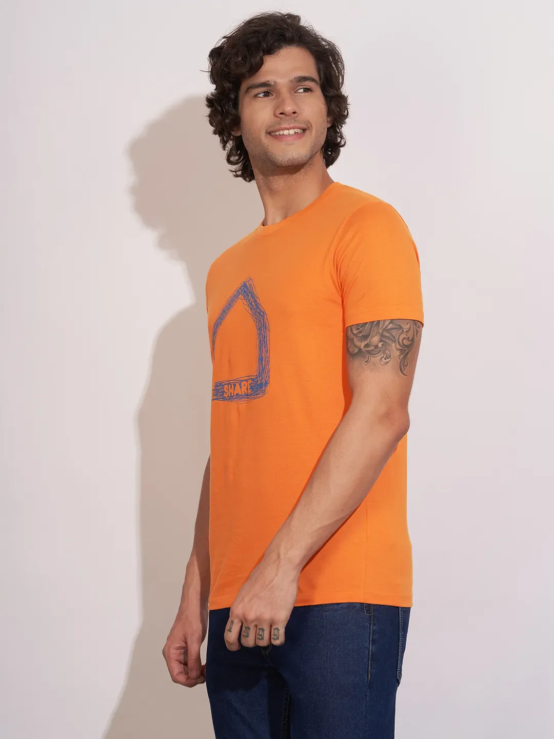 Amber Moderno Fit Round Neck Men's T-Shirt by Being Human Clothing - Image 2