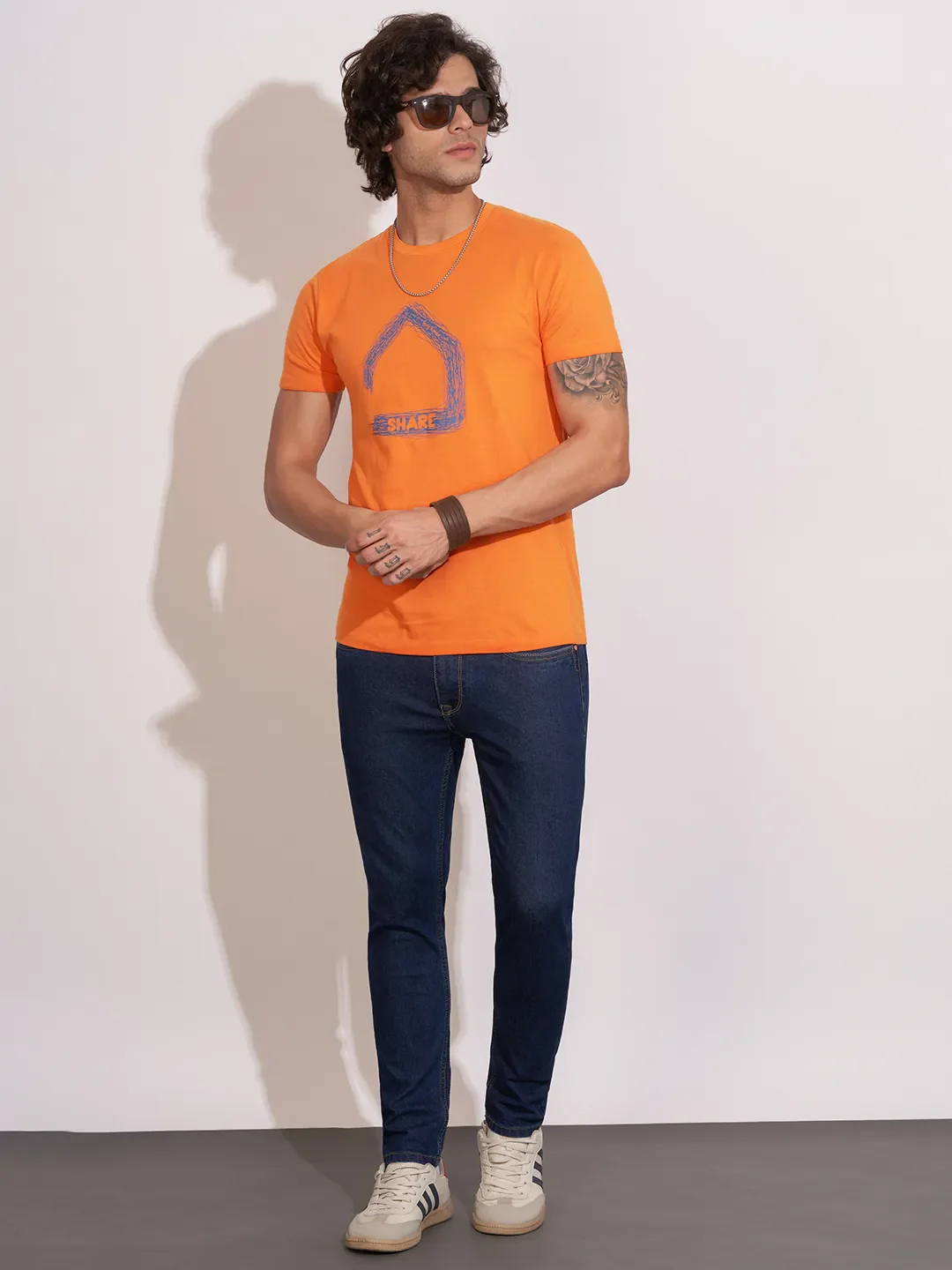 Amber Moderno Fit Round Neck Men's T-Shirt by Being Human Clothing - Image 4