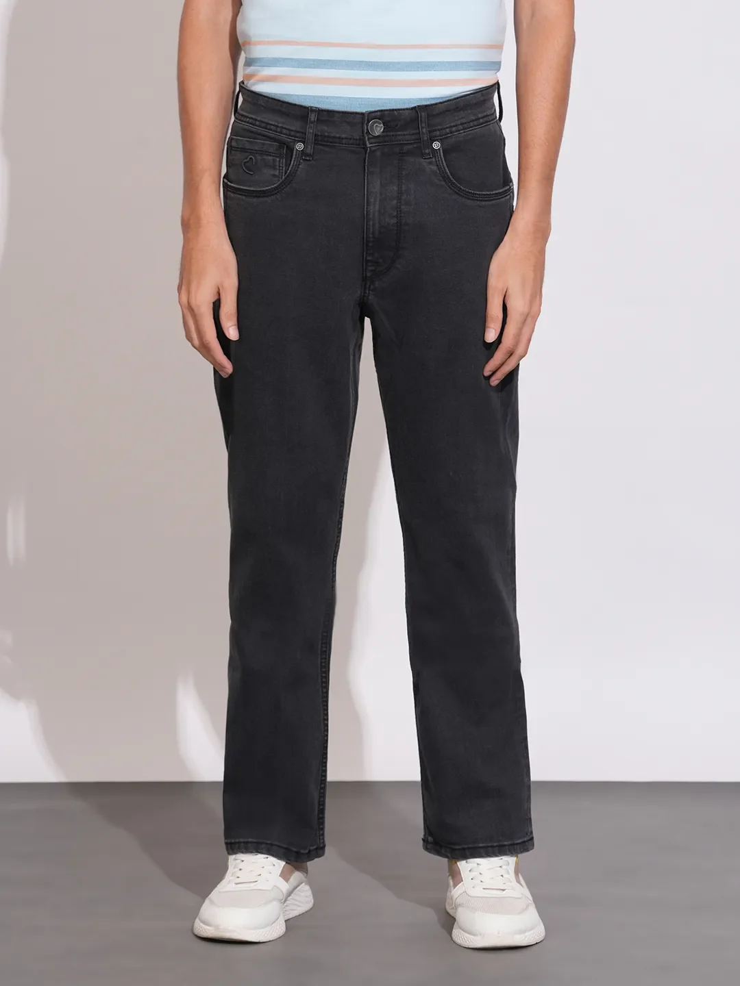 Black Boot Cut Fit Denims For Men By Being Human Clothing