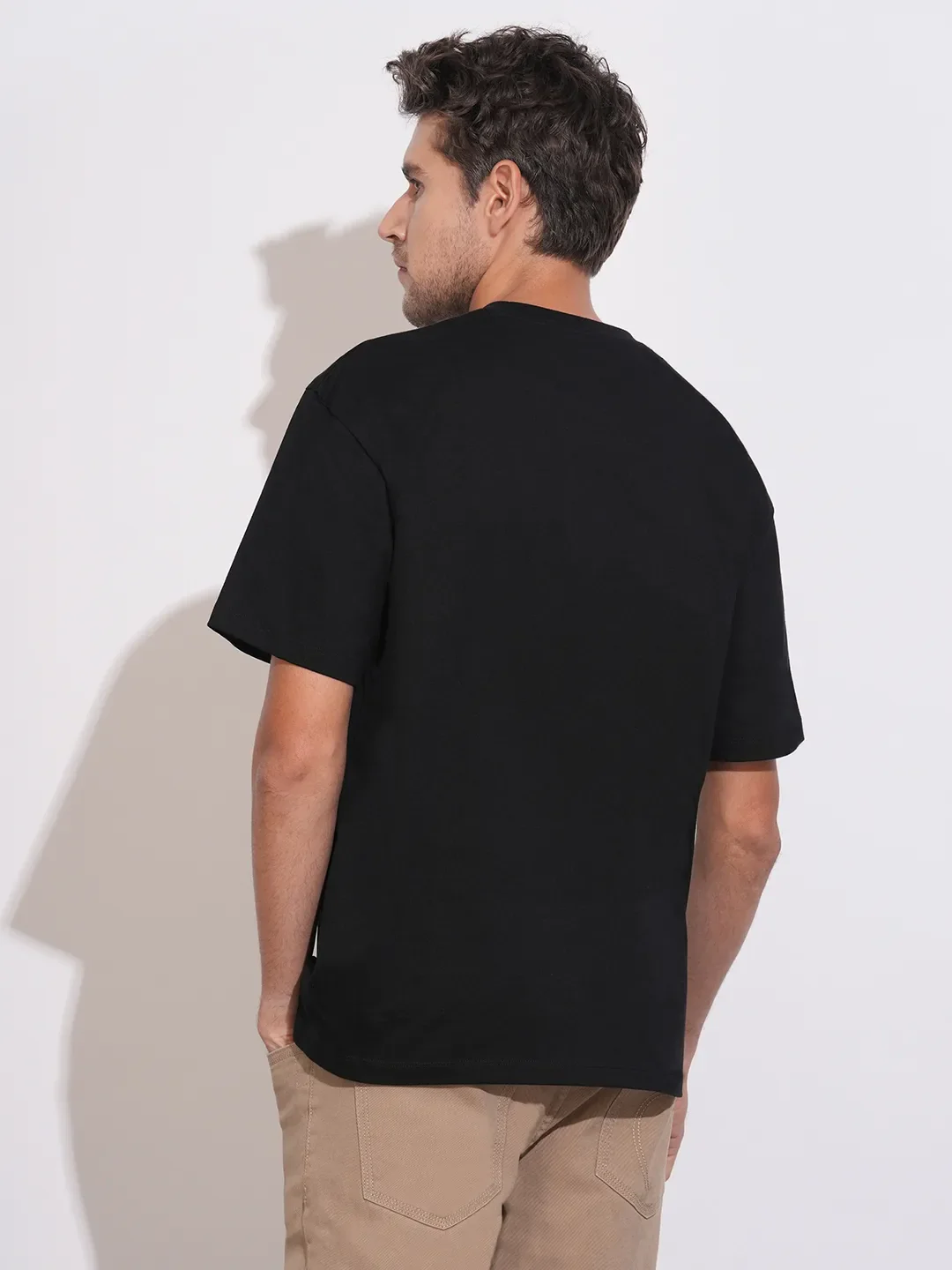 Black Easy Fit Men's Short Sleeves T-Shirt by Being Human Clothing - Image 3
