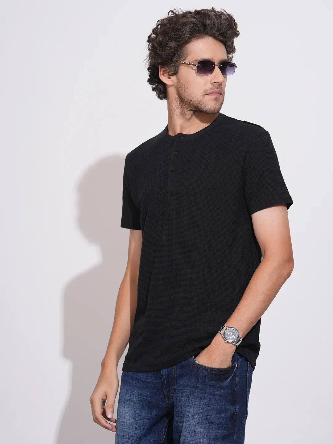Black Moderno Fit Men's Short Sleeves T-Shirt by Being Human Clothing - Image 6