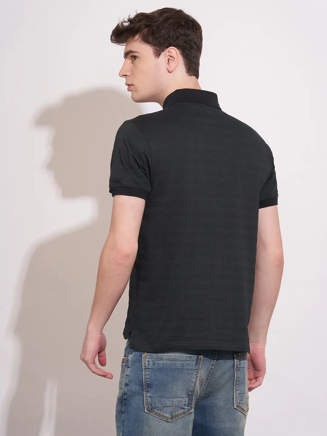 Blue Regular Fit Men's Polo T-Shirt by Being Human Clothing - Image 3
