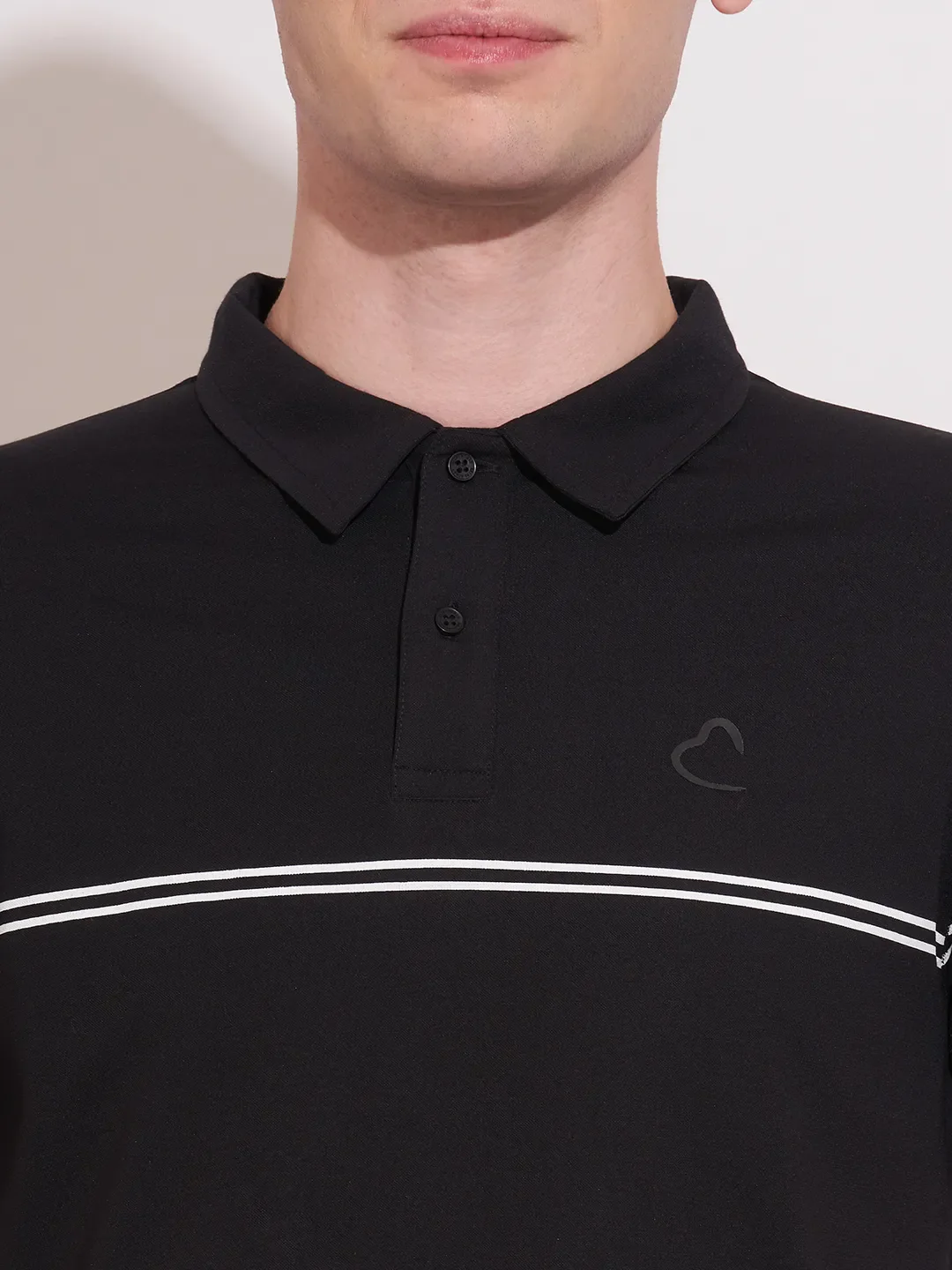 Black Regular Fit Men's Polo T-Shirt by Being Human Clothing - Image 5