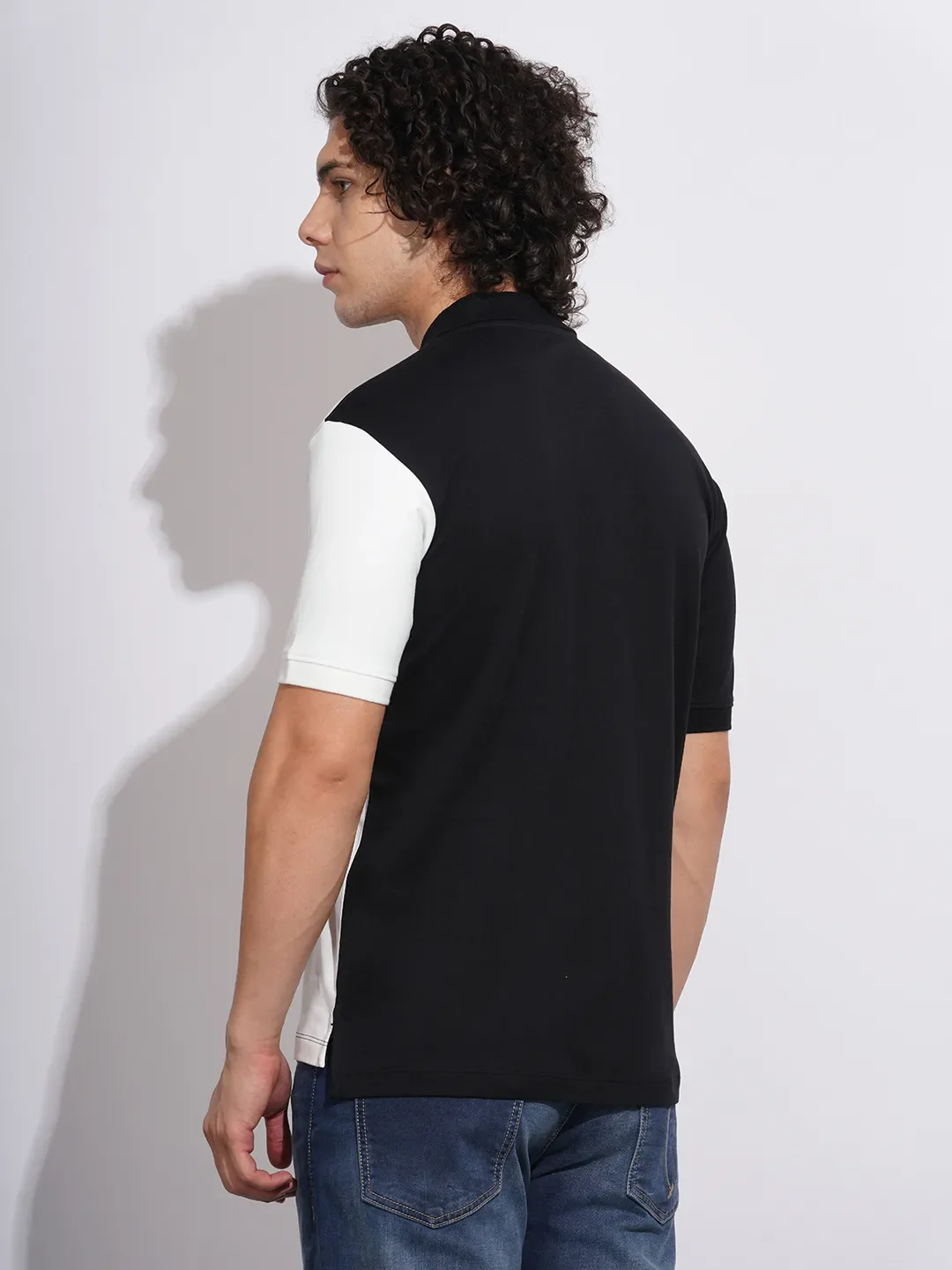 Blue Regular Fit Men's Polo T-Shirt by Being Human Clothing - Image 3