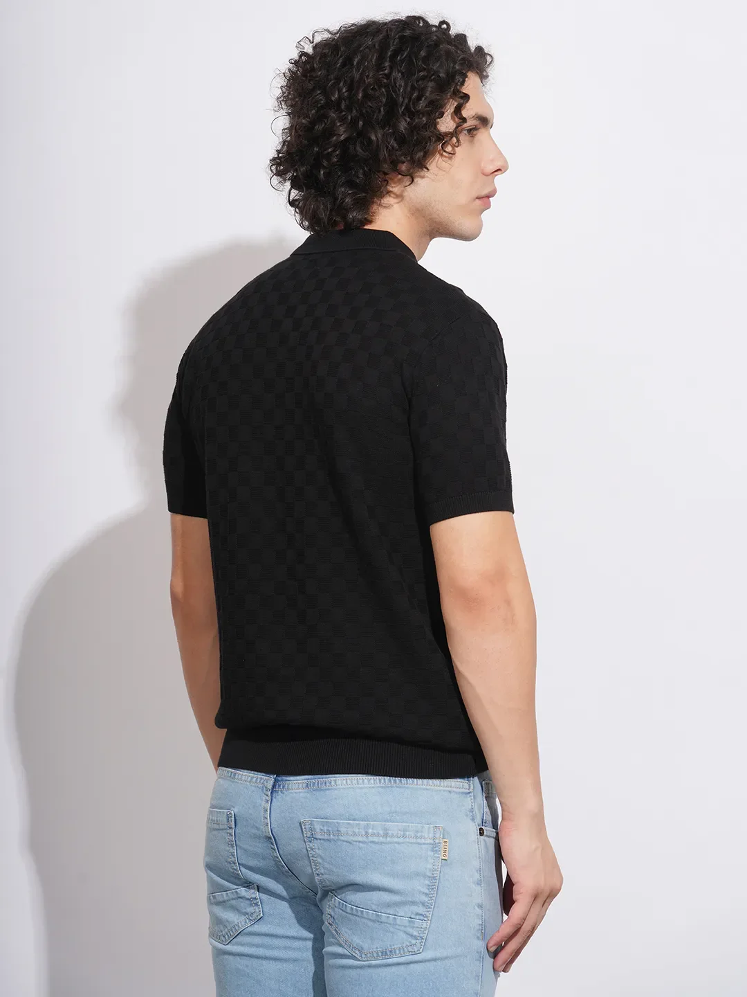 Blue Regular Fit Men's Polo T-Shirt by Being Human Clothing - Image 3