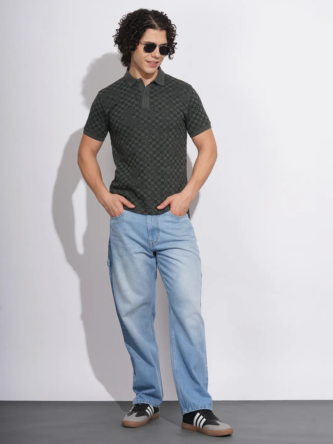 Black Regular Fit Men's Polo T-Shirt by Being Human Clothing - Image 4