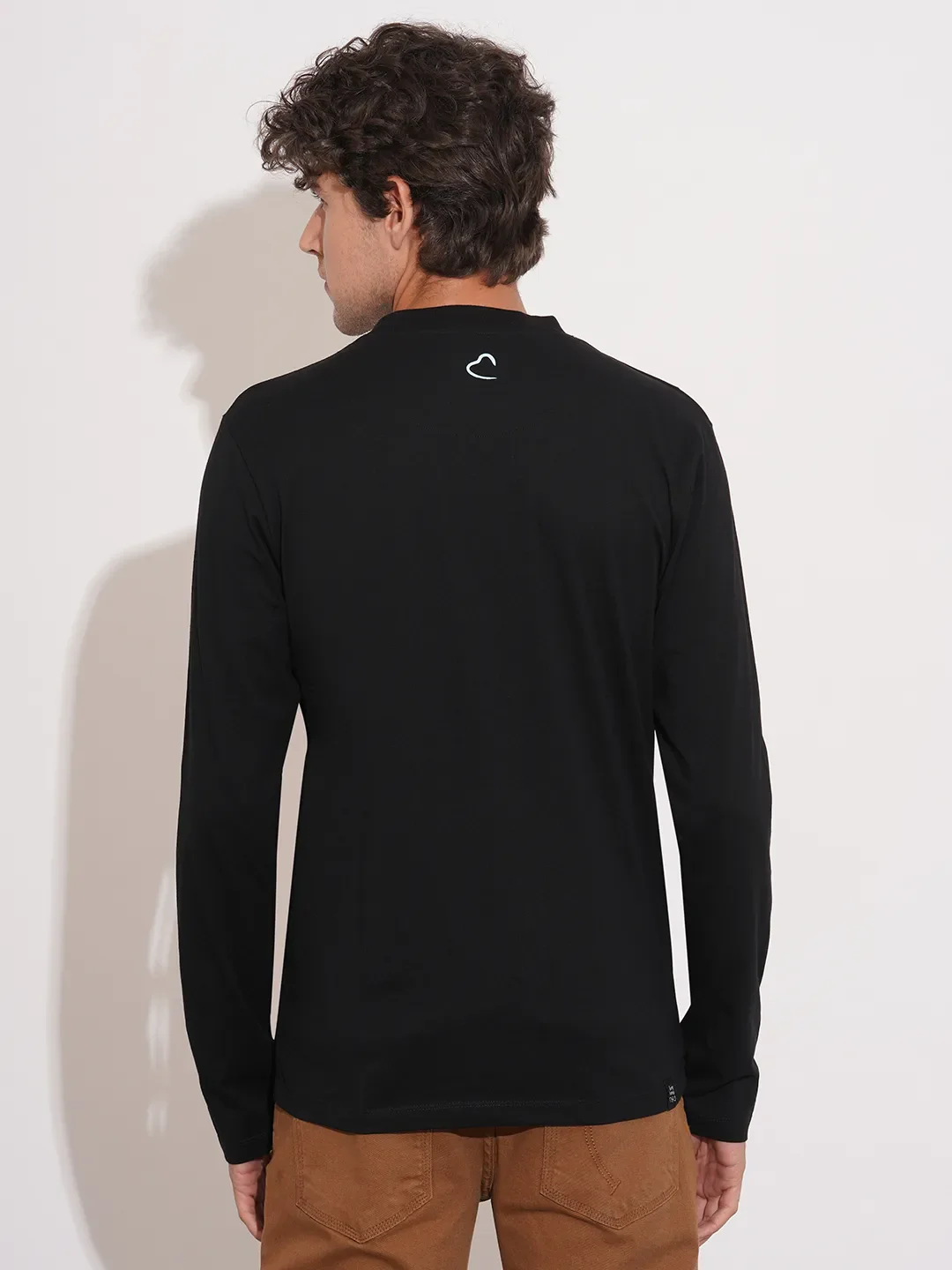 Blue Moderno Fit Men's Long Sleeves T-Shirt by Being Human Clothing - Image 3