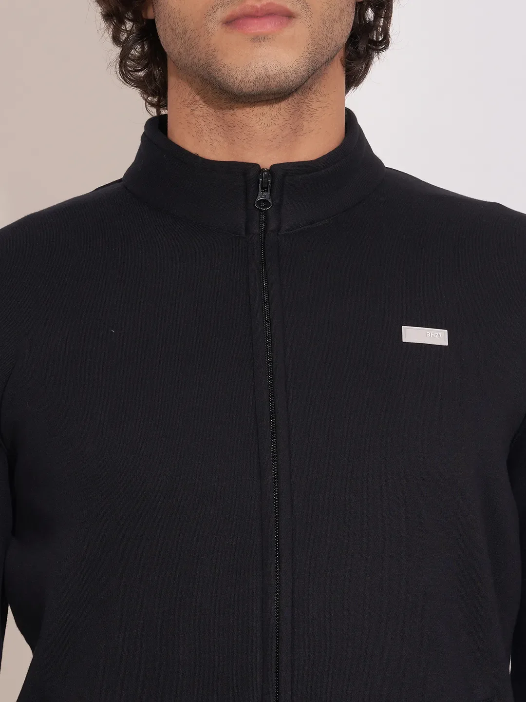 Black Regular Fit Round Neck Men's Sweatshirt by Being Human Clothing - Image 5