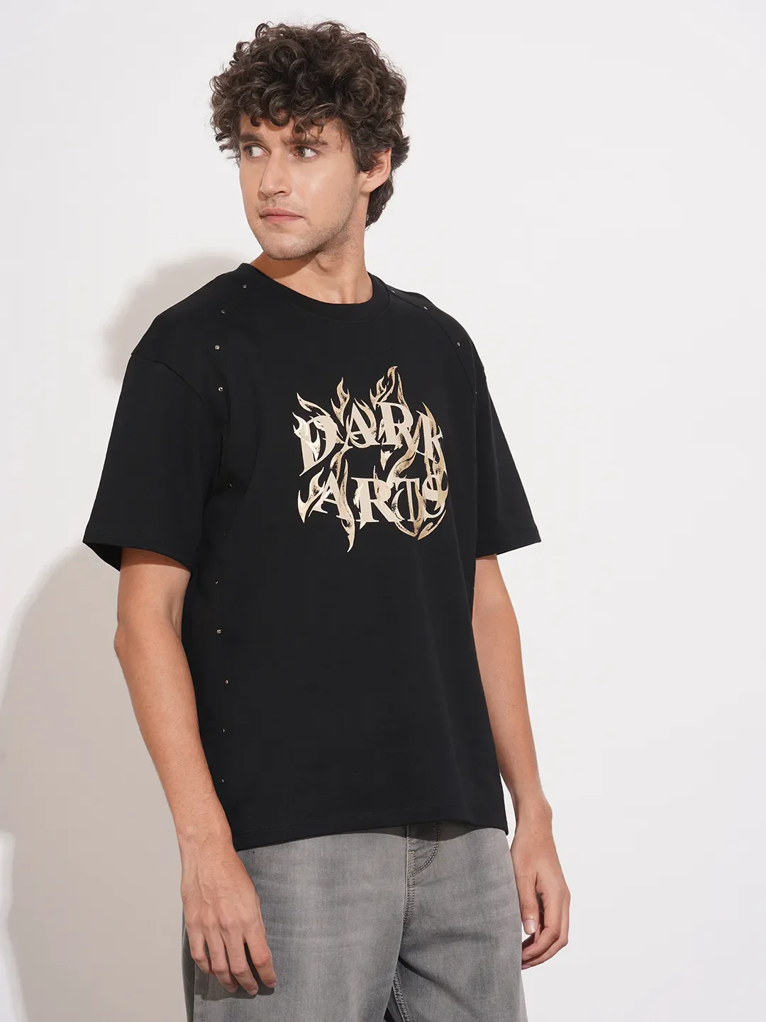 Black Easy Fit Men's Short Sleeves T-Shirt by Being Human Clothing - Image 2