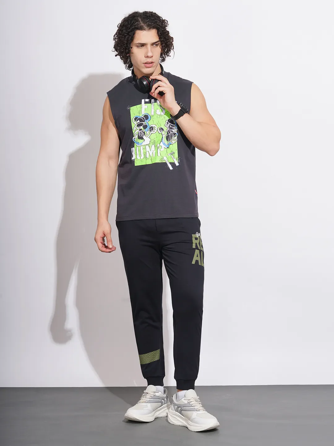 Black Easy Fit Round Neck Men's T-Shirt by Being Human Clothing - Image 4