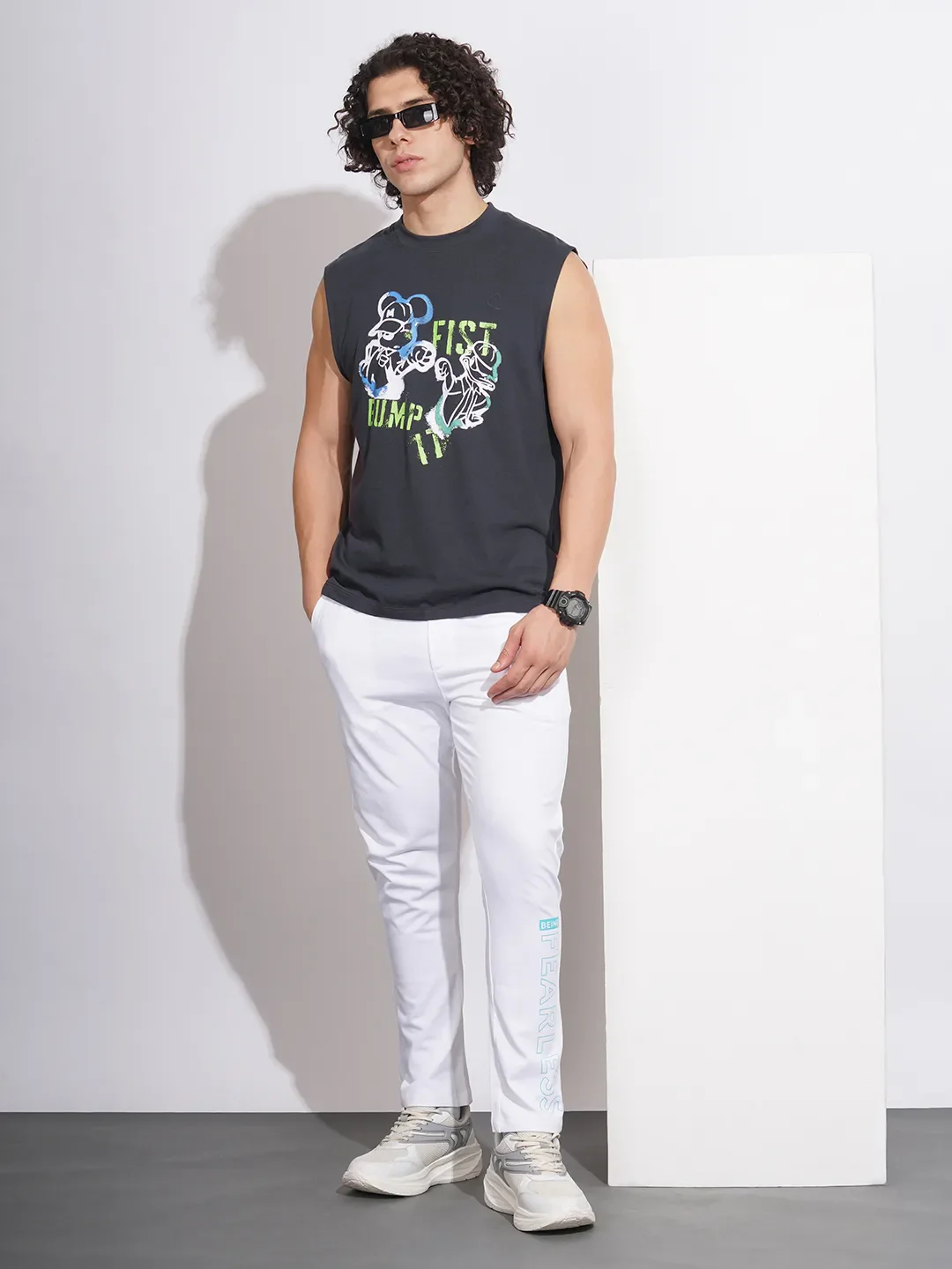 Black Easy Fit Round Neck Men's T-Shirt by Being Human Clothing - Image 4