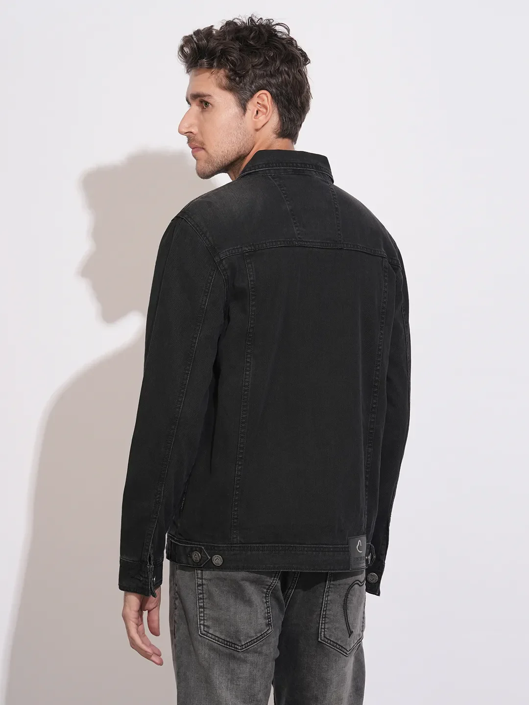 Black Regular Fit Men's Shacket by Being Human Clothing - Image 3