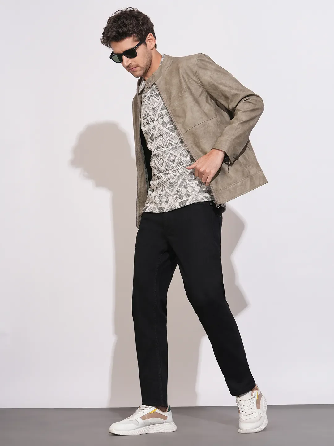 Black Slim Fit Denims For Men By Being Human Clothing - Image 4