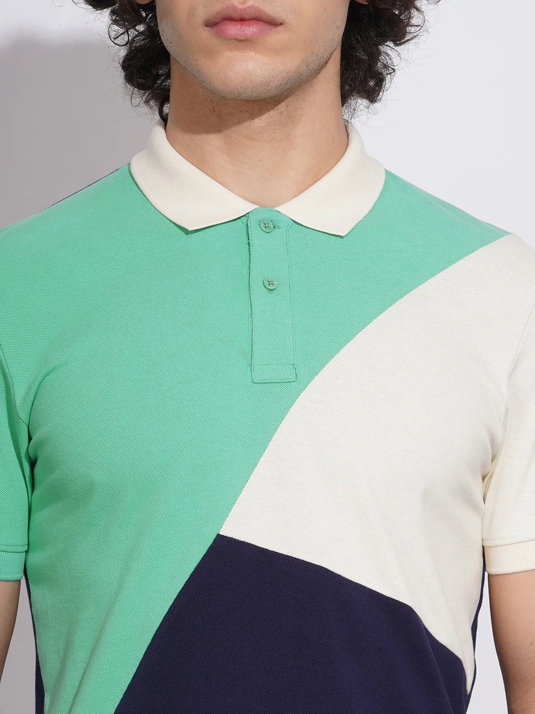 Blue Regular Fit Men's Polo T-Shirt by Being Human Clothing - Image 5