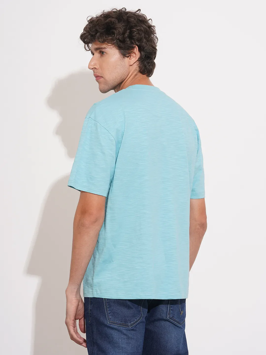 Blue Easy Fit Men's Short Sleeves T-Shirt by Being Human Clothing - Image 3