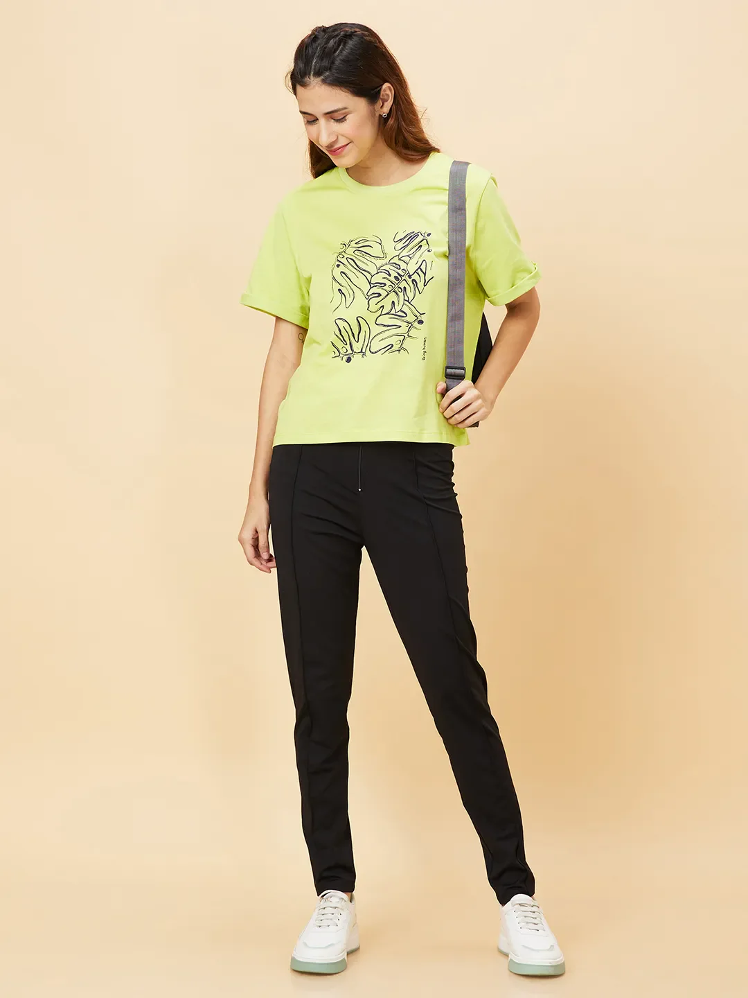 Black Skinny Fit Women's Leggings By Being Human Clothing - Image 6
