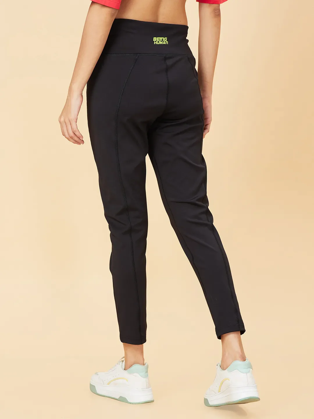 Black Skinny Fit Women's Leggings By Being Human Clothing - Image 4