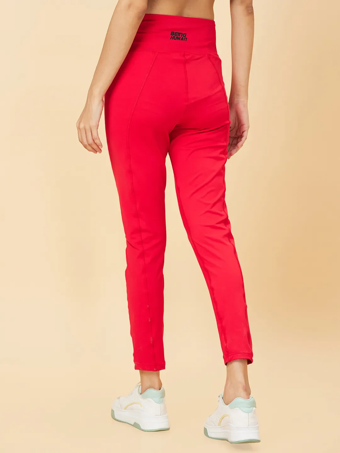Orange Skinny Fit Women's Leggings By Being Human Clothing - Image 4