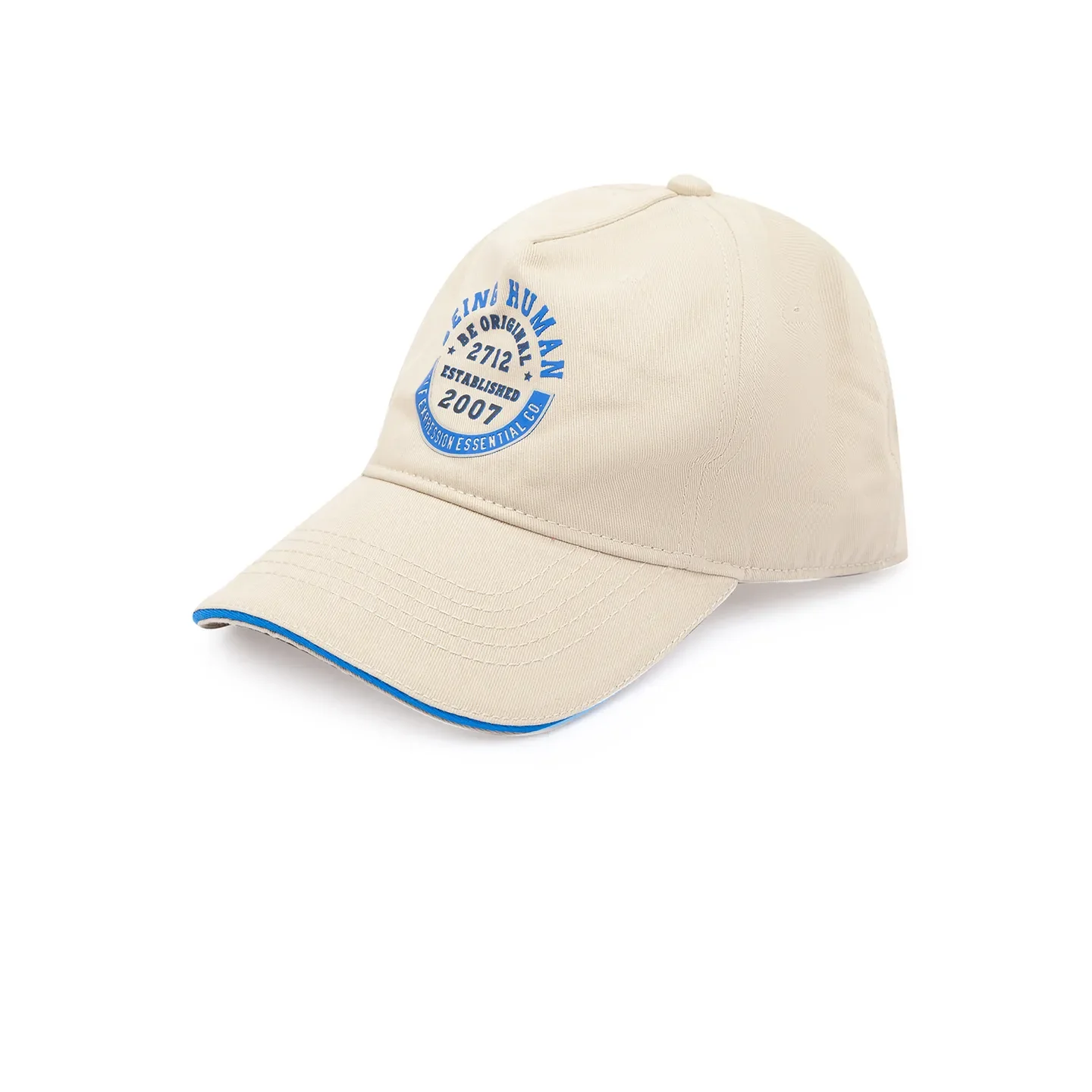 Beige Cotton Unisex Cap by Being Human Clothing - Image 4