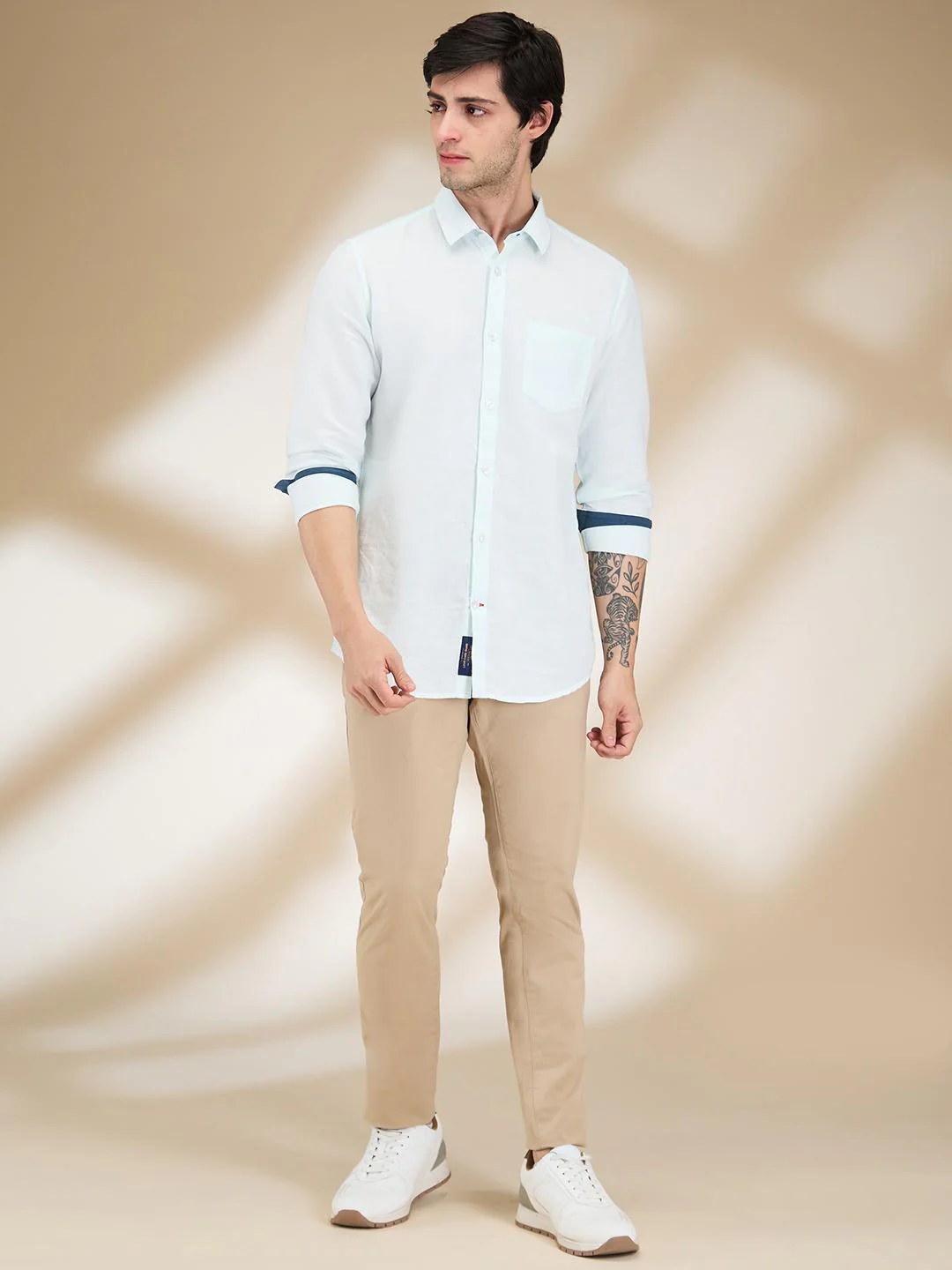 Khaki Slim Fit Chino For Men By Being Human Clothing - Image 5