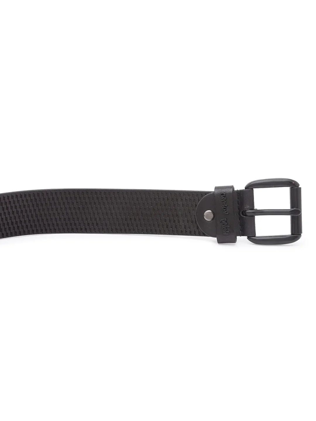 Black Leather Men's Belt By Being Human Clothing - Image 3