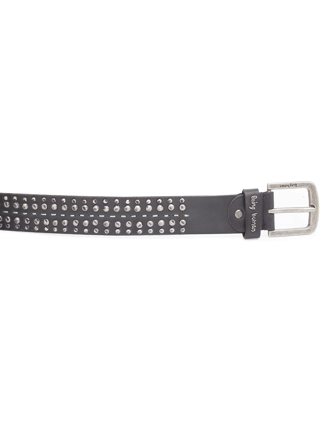 Black Leather Men's Belt By Being Human Clothing - Image 3