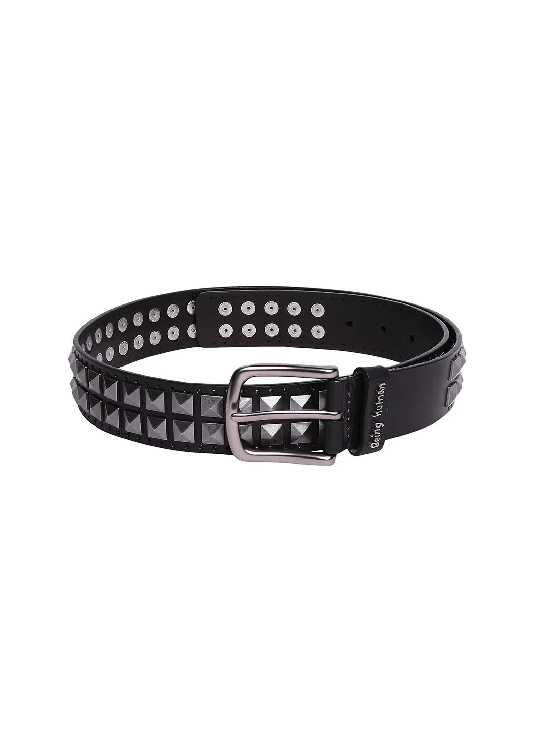 Black Leather Men's Belt By Being Human Clothing
