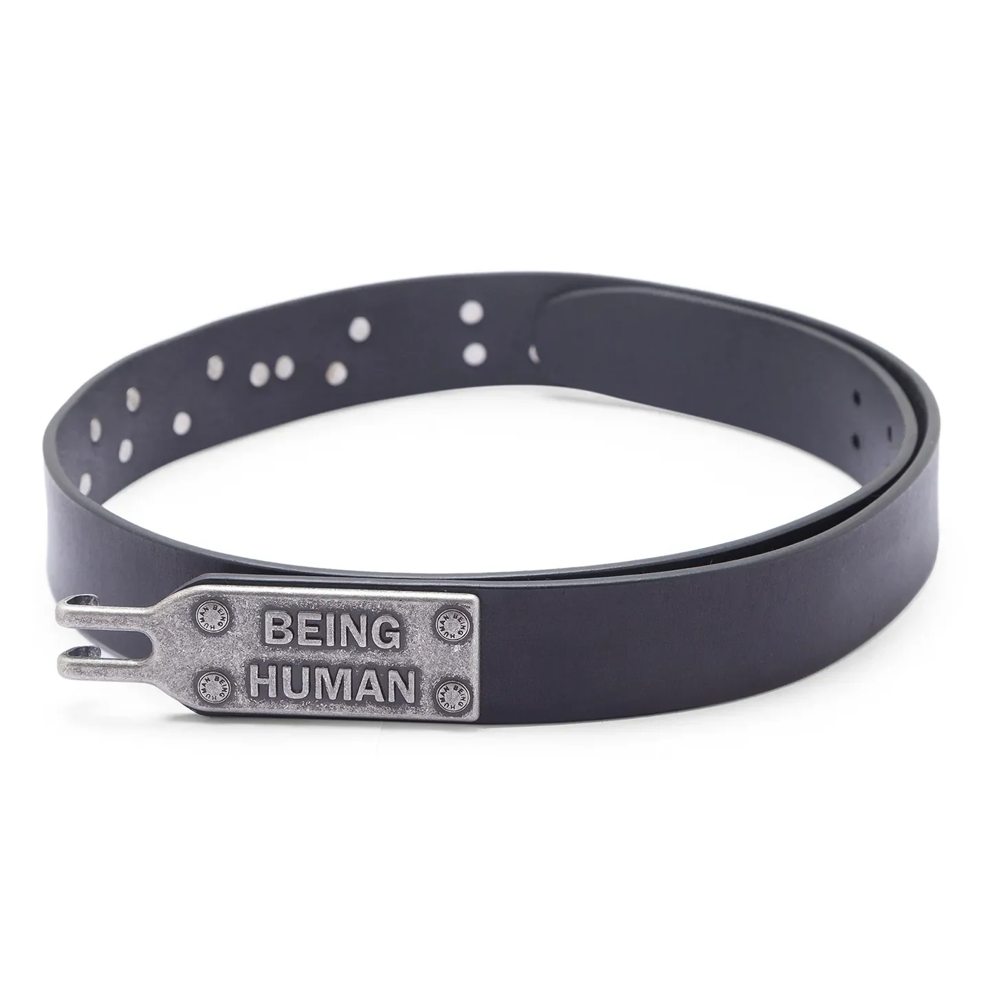 Black Leather Men's Belt By Being Human Clothing