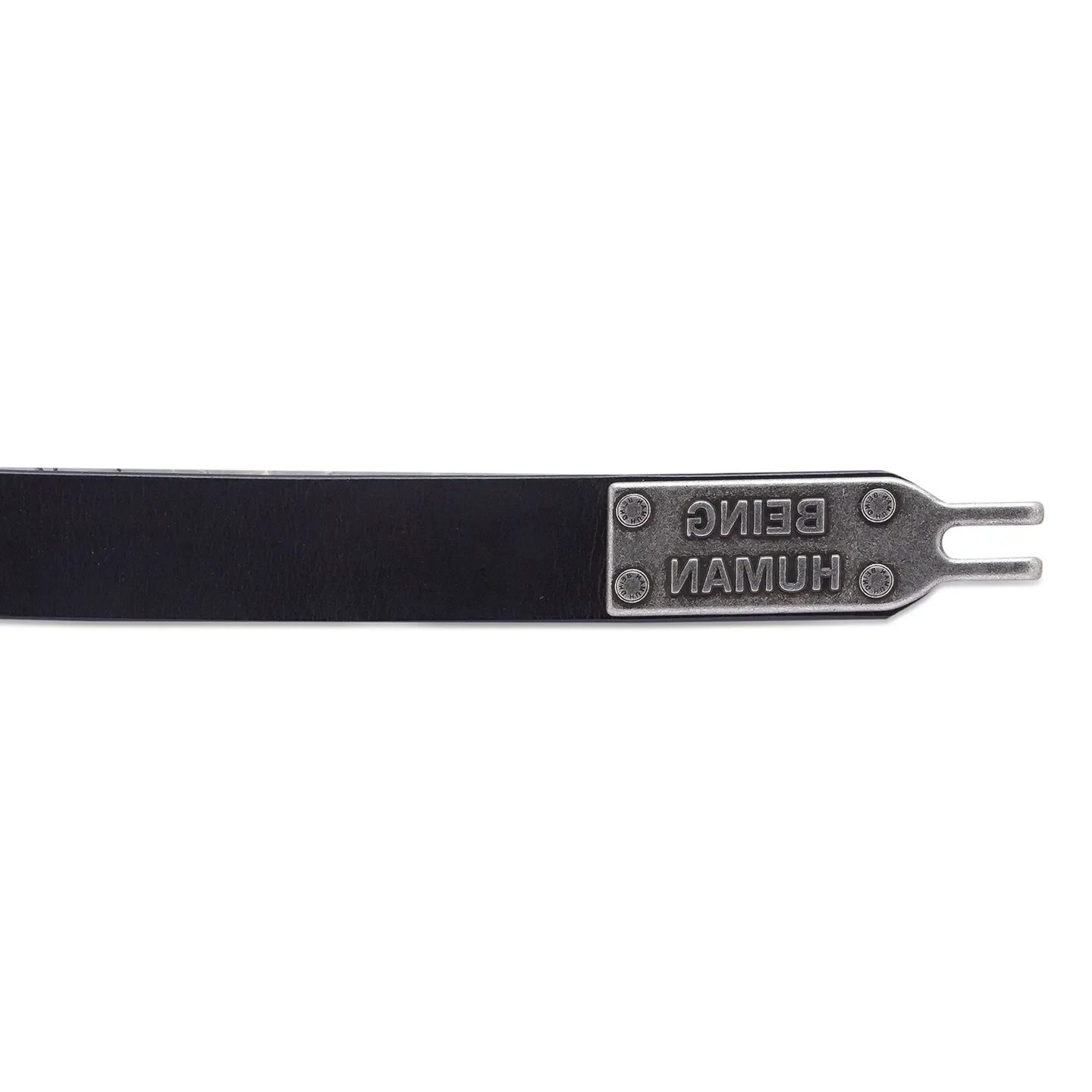 Black Leather Men's Belt By Being Human Clothing - Image 4