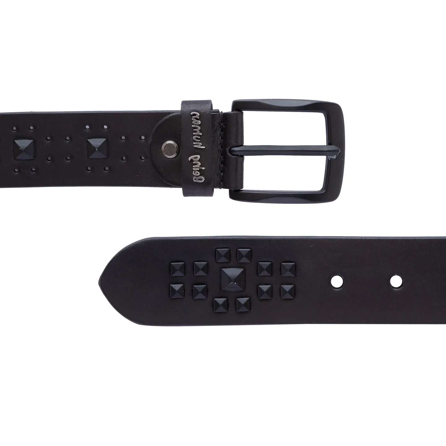 Black Leather Men's Belt By Being Human Clothing - Image 3