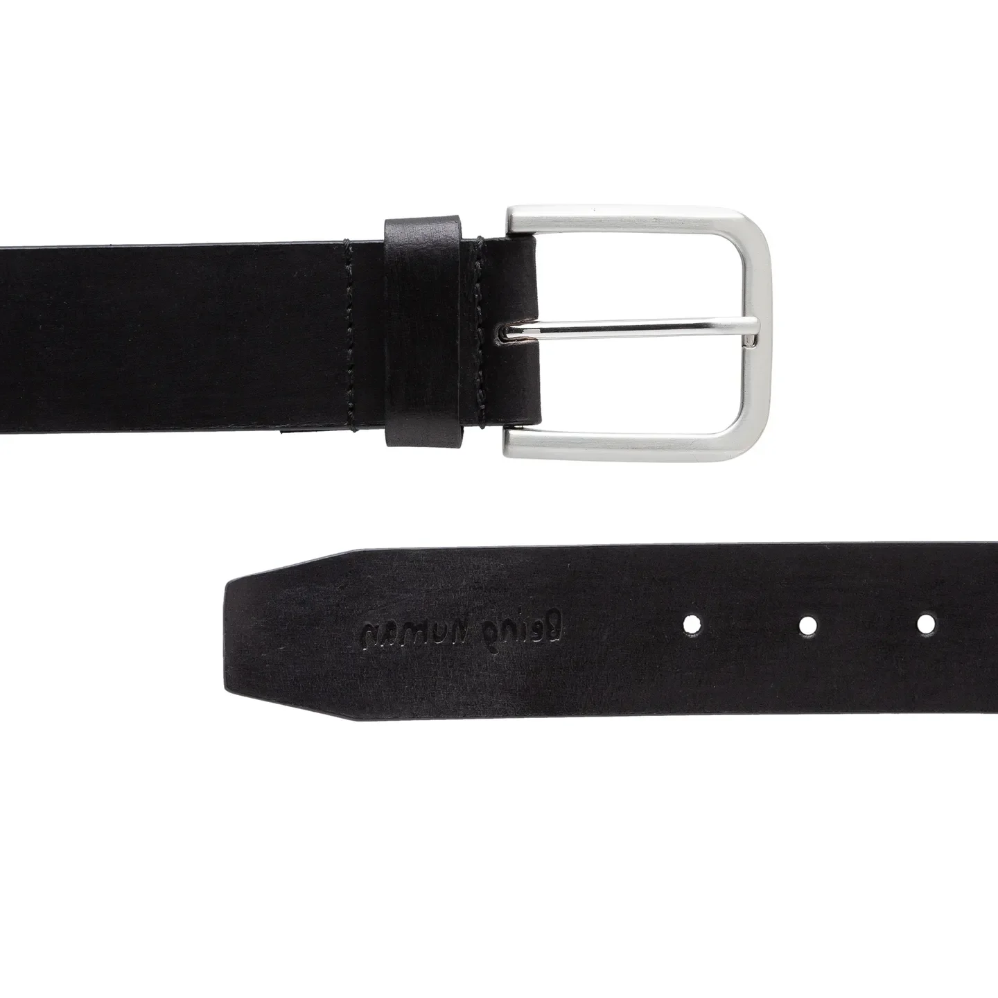 Black Leather Men's Belt By Being Human Clothing - Image 3