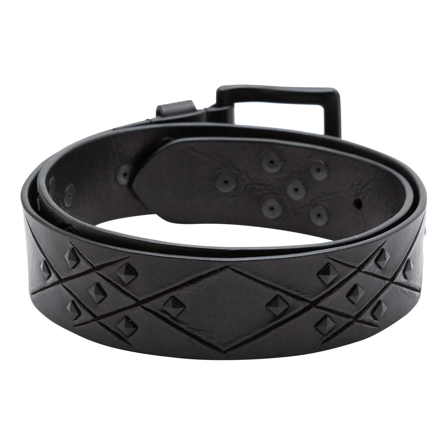 Black Leather Men's Belt By Being Human Clothing - Image 2