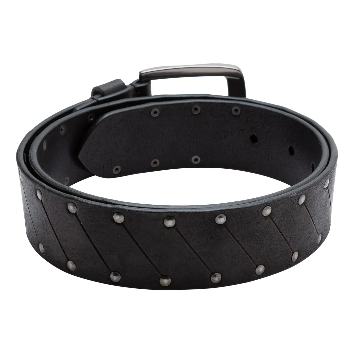 Black Leather Men's Belt By Being Human Clothing - Image 2