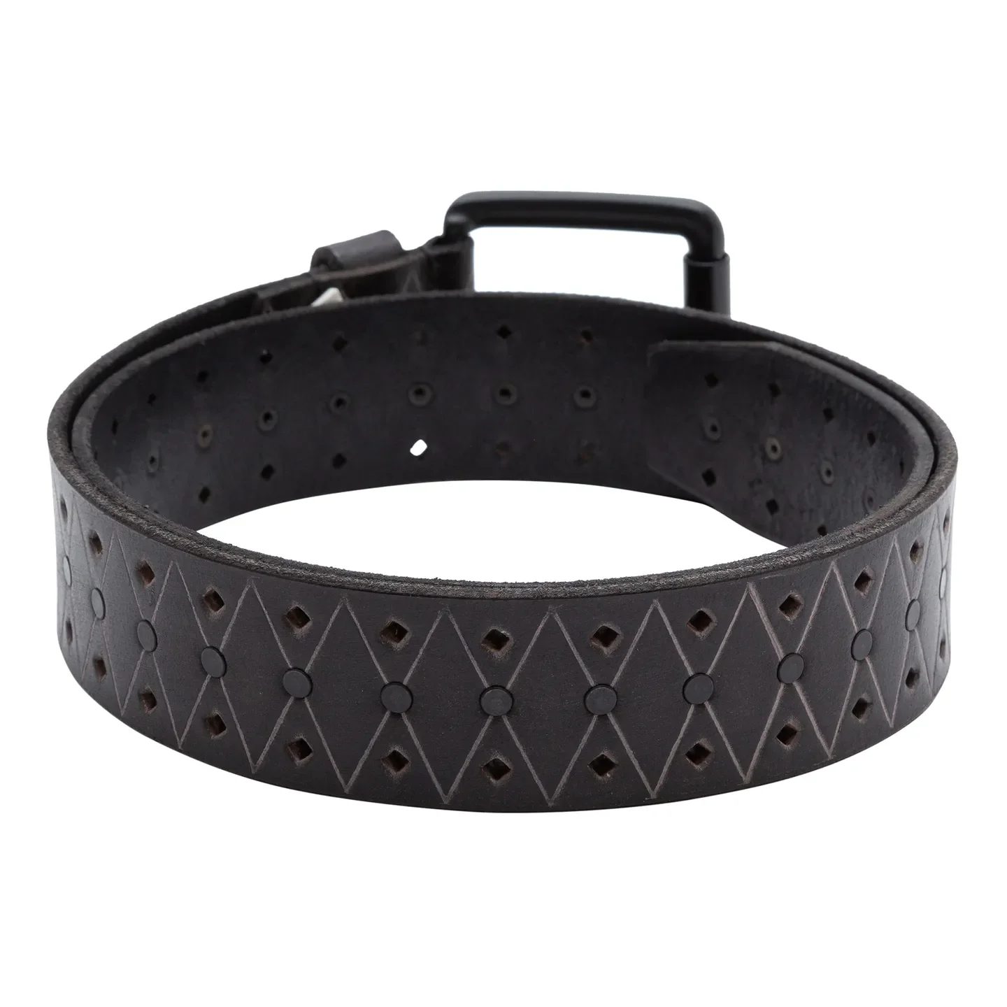 Black Leather Men's Belt By Being Human Clothing - Image 2