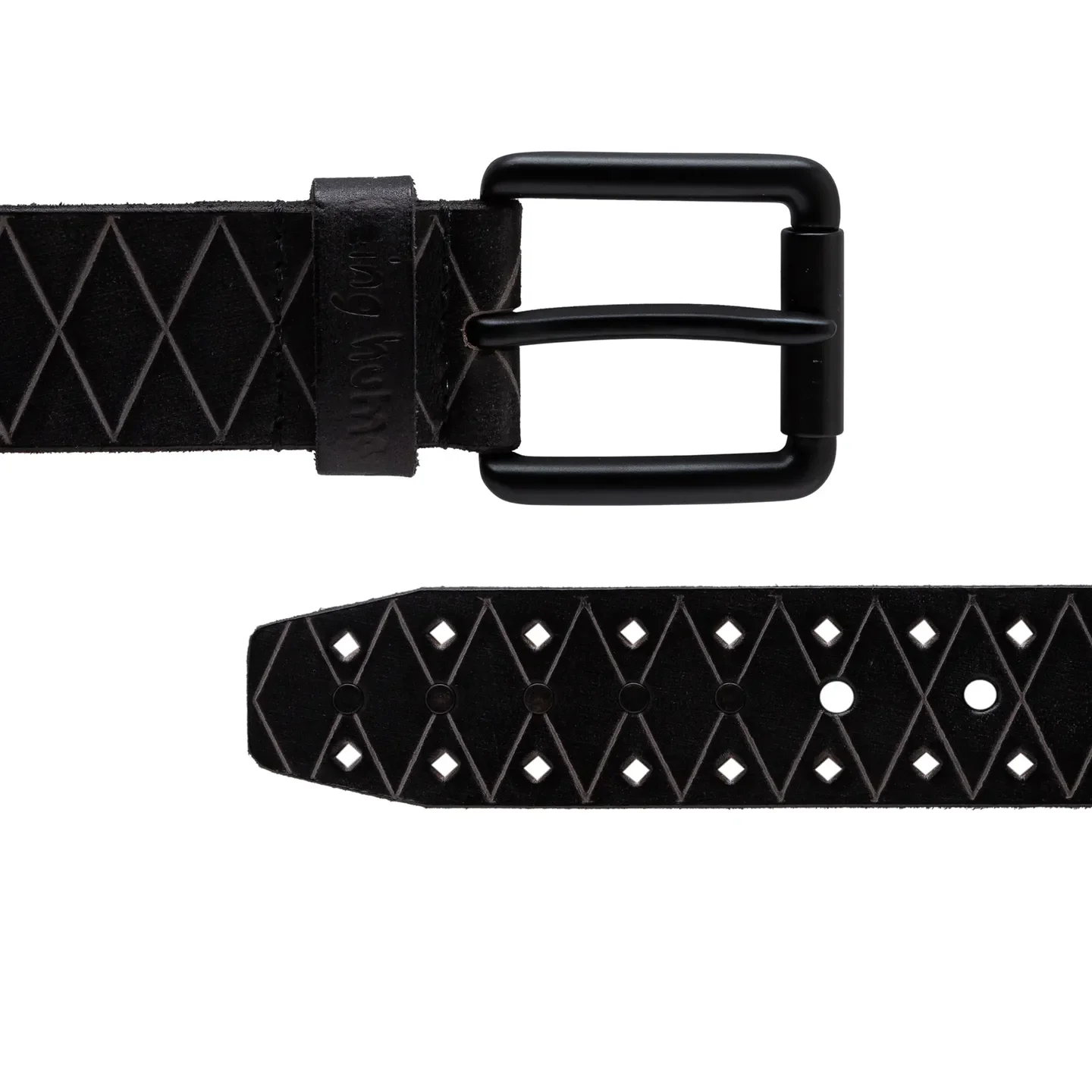 Black Leather Men's Belt By Being Human Clothing - Image 3