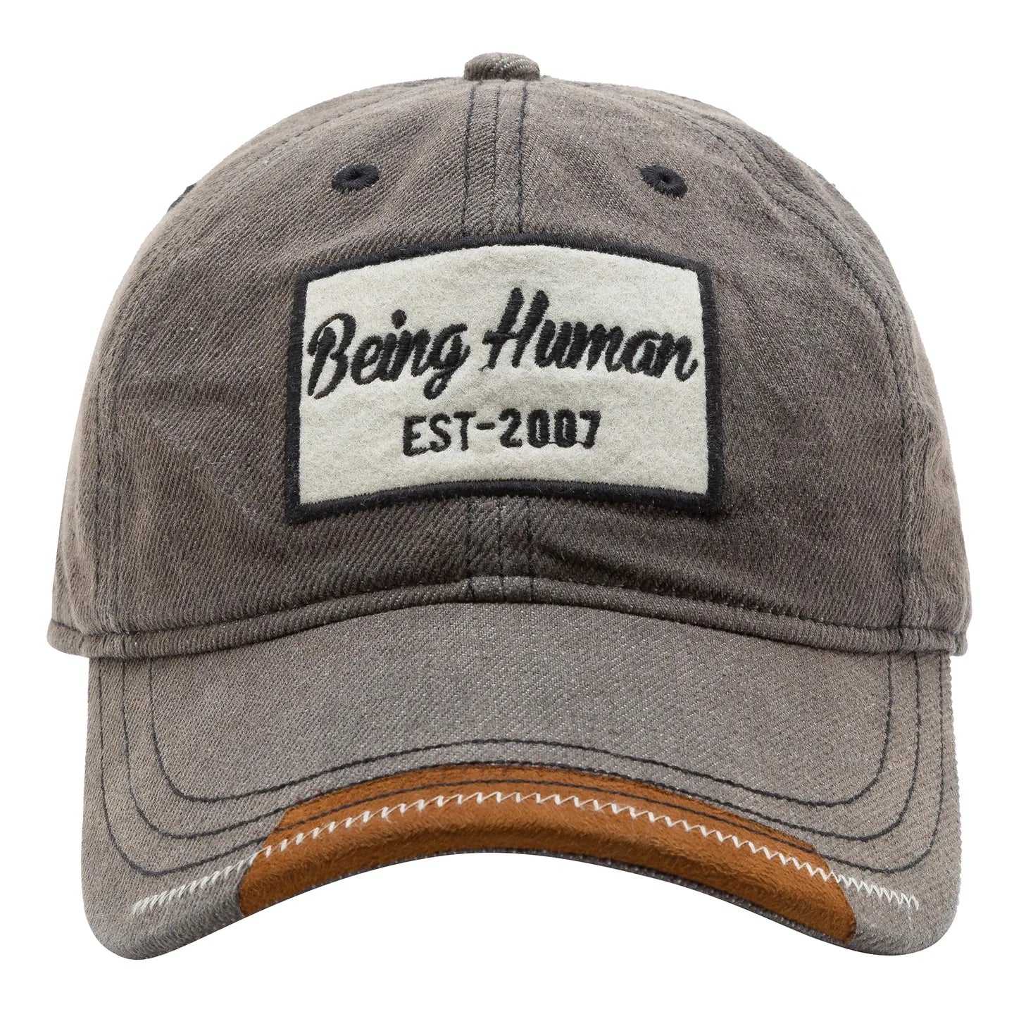 Black Denim Cotton Unisex Cap by Being Human Clothing