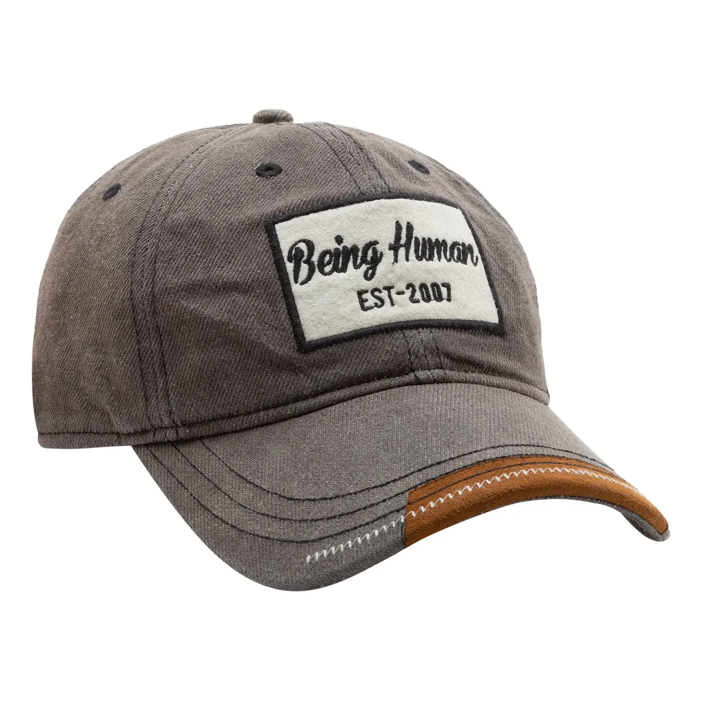 Black Denim Cotton Unisex Cap by Being Human Clothing - Image 2