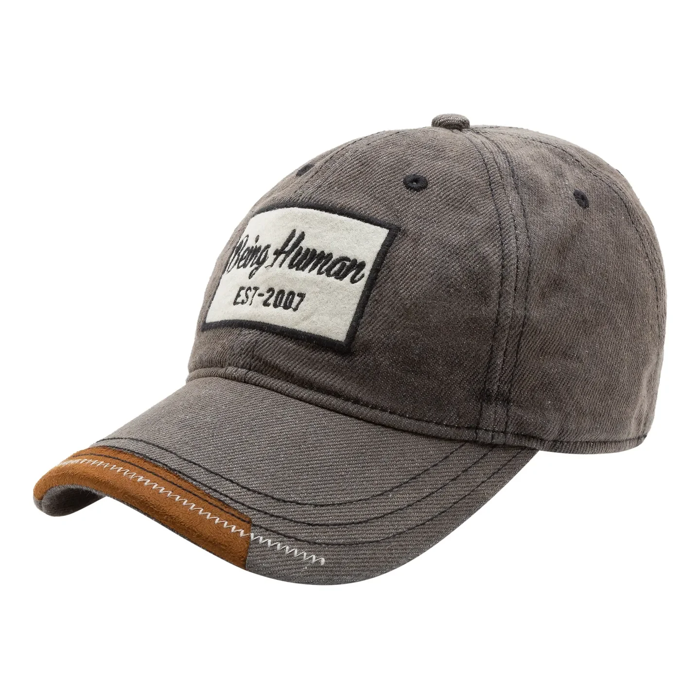 Black Denim Cotton Unisex Cap by Being Human Clothing - Image 3