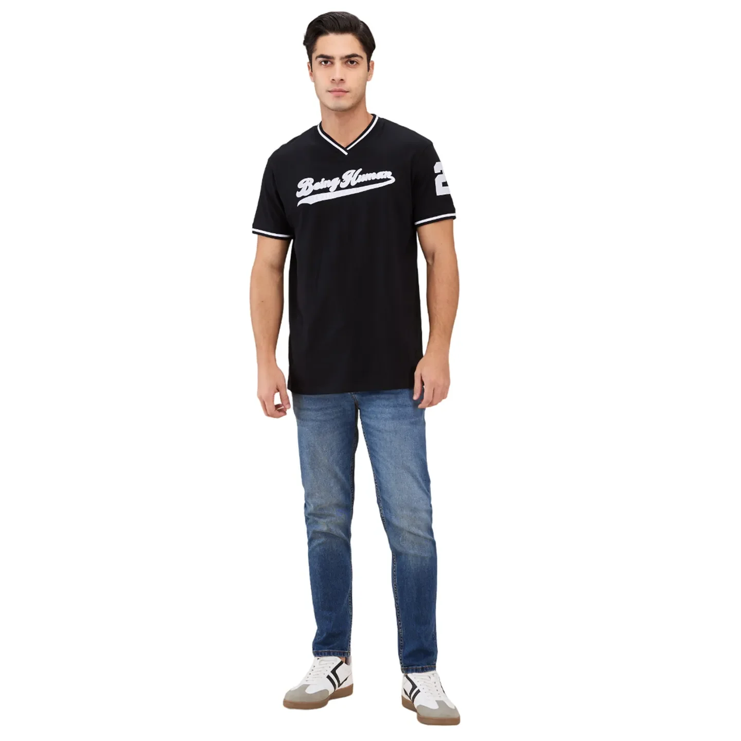 Black Easy Fit Men's Short Sleeves T-Shirt by Being Human Clothing - Image 2