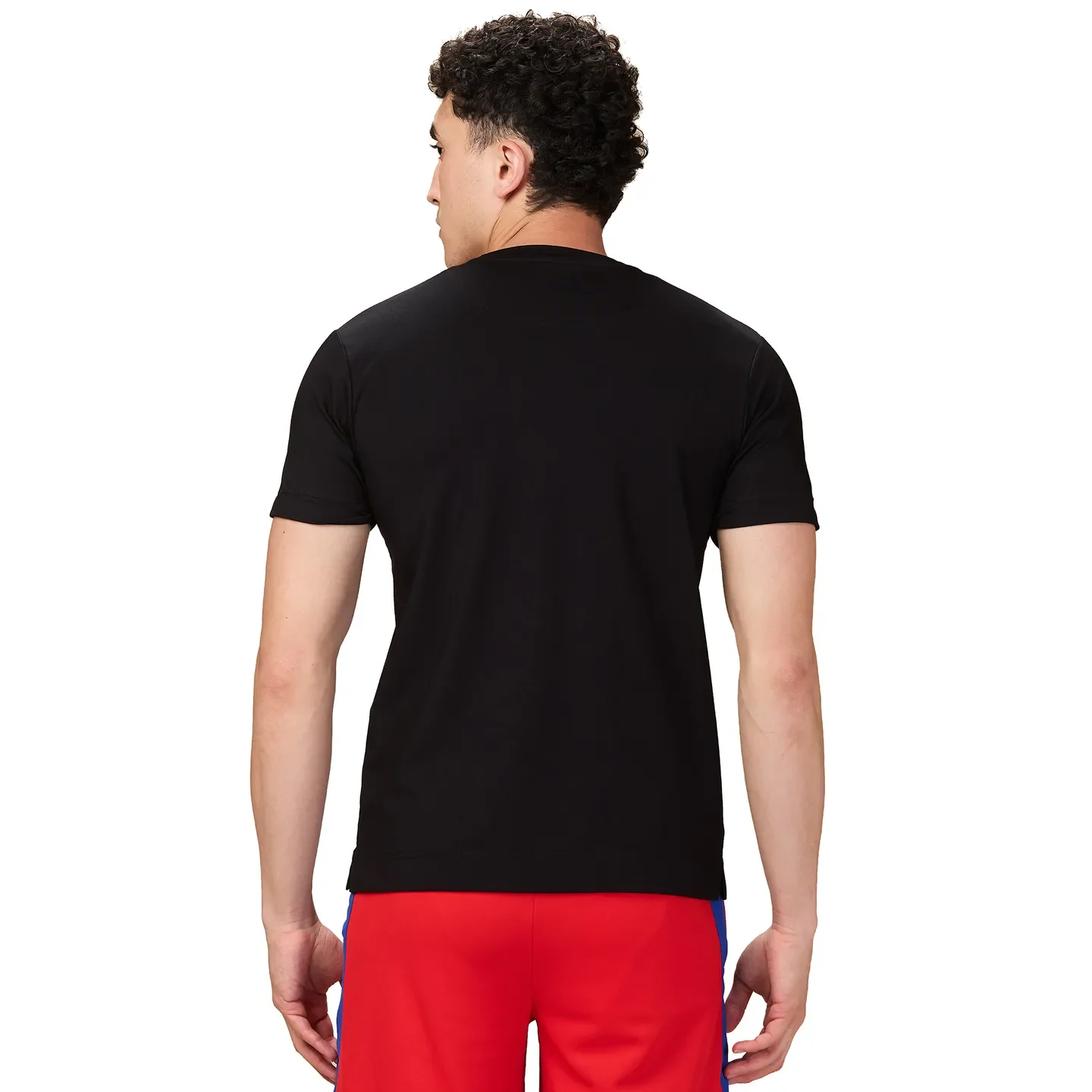 Black Easy Fit Round Neck Men's T-Shirt by Being Human Clothing - Image 3