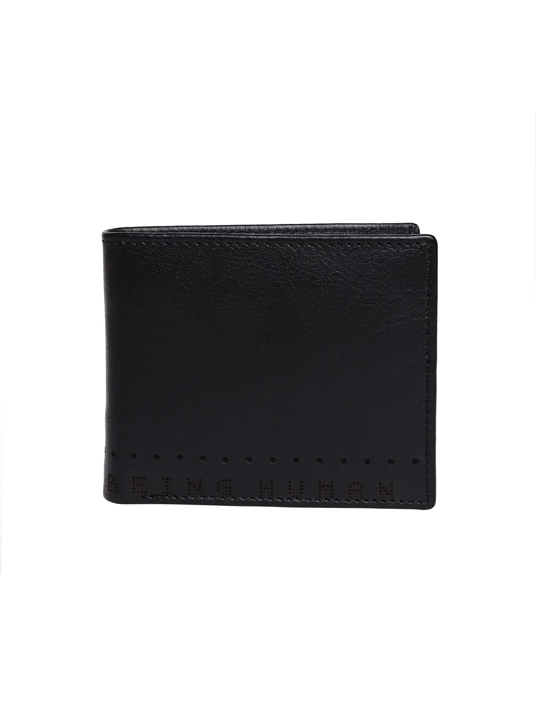 Black Leather Men's Wallet by Being Human Clothing