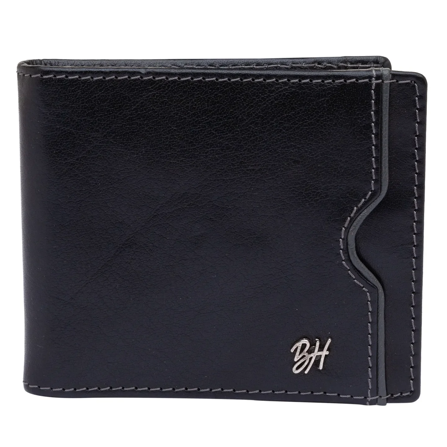 Black Leather Men's Wallet by Being Human Clothing