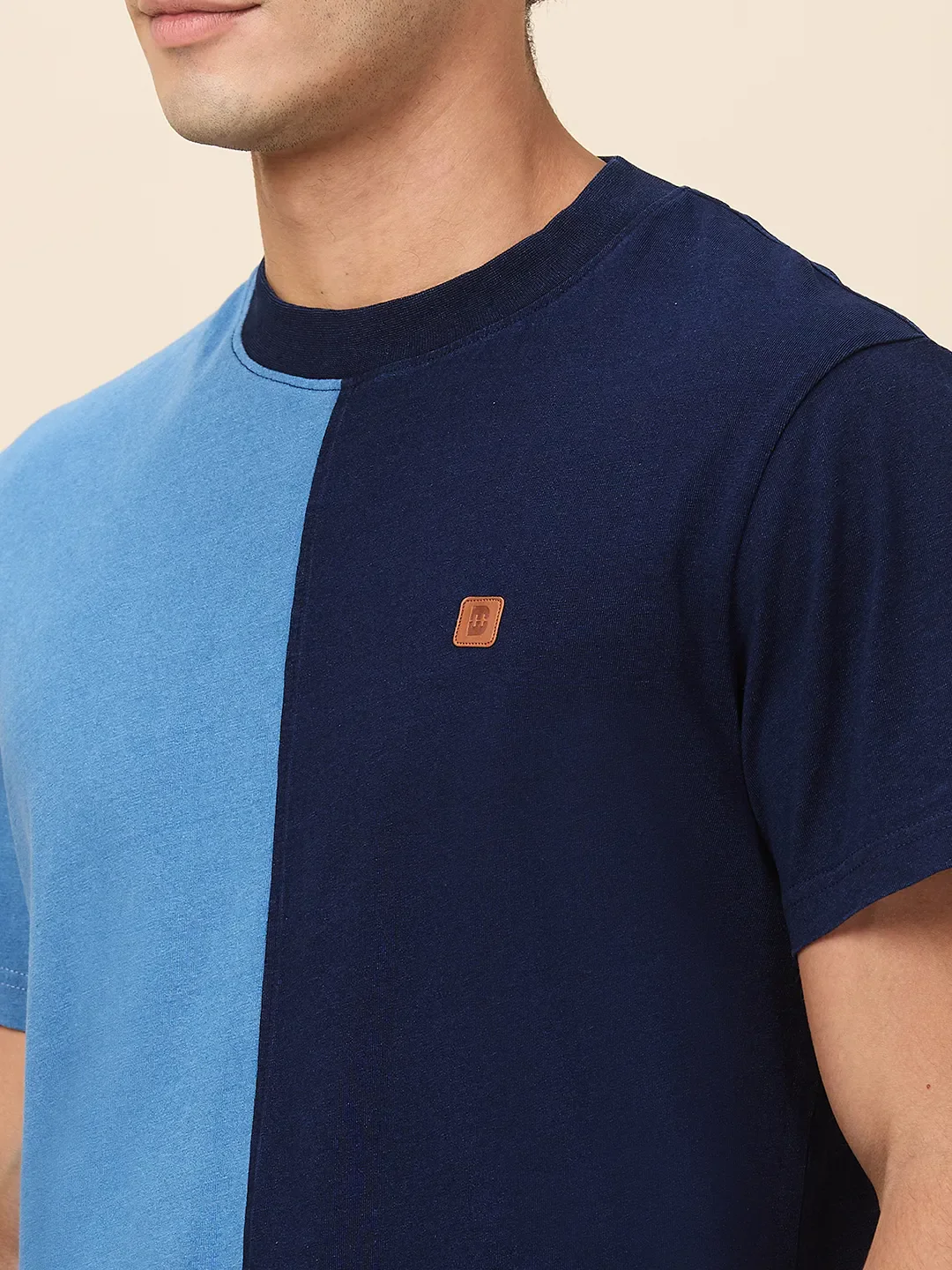 Indigo Easy Fit Round Neck Men's T-Shirt by Being Human Clothing - Image 5