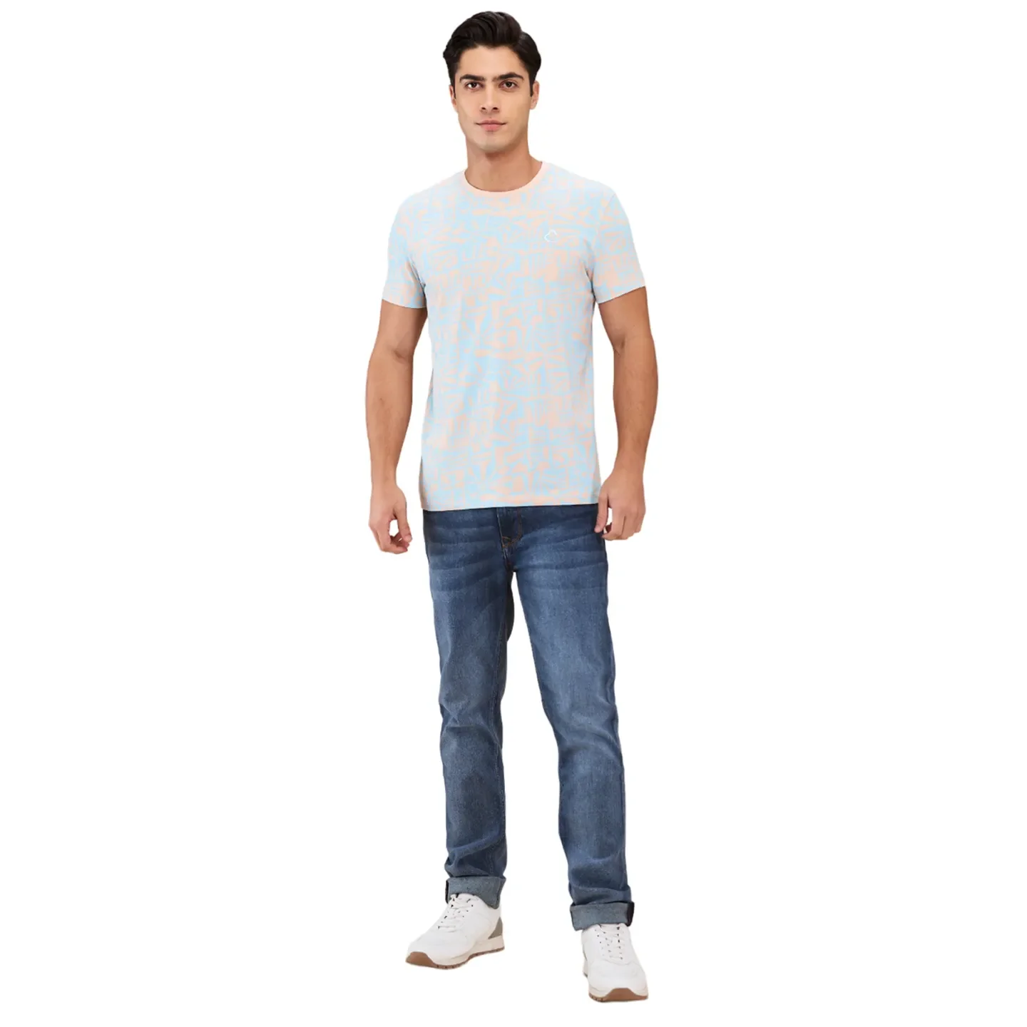 Spanish Villa Slim Fit Round Neck Men's T-Shirt by Being Human Clothing - Image 2