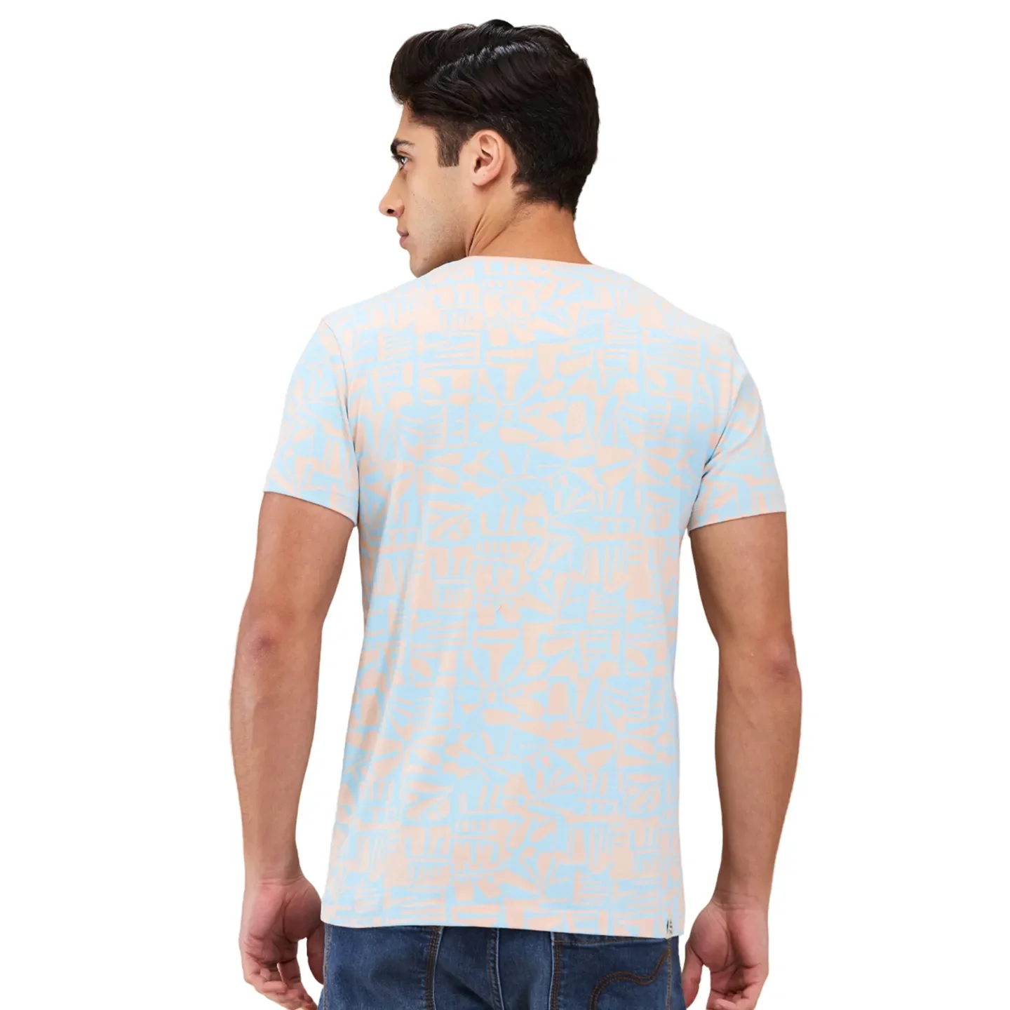 Spanish Villa Slim Fit Round Neck Men's T-Shirt by Being Human Clothing - Image 3