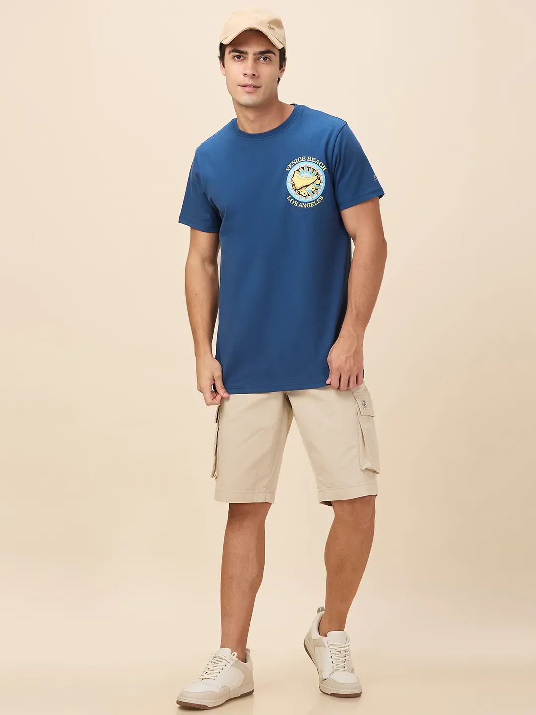 Midnight Blue Easy Fit Round Neck Men's T-Shirt by Being Human Clothing - Image 6