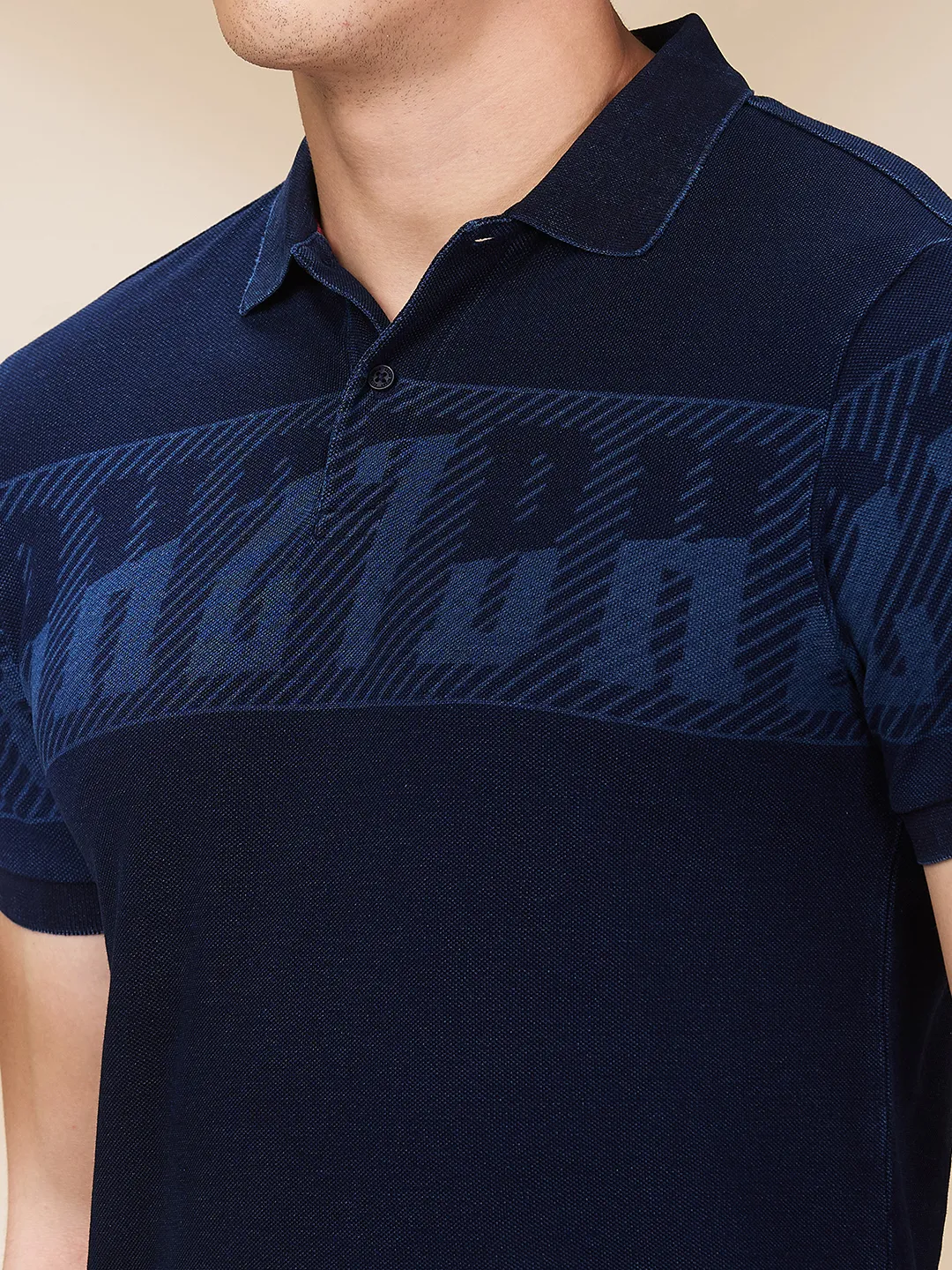 Indigo Regular Fit Men's Polo T-shirt by Being Human Clothing - Image 5