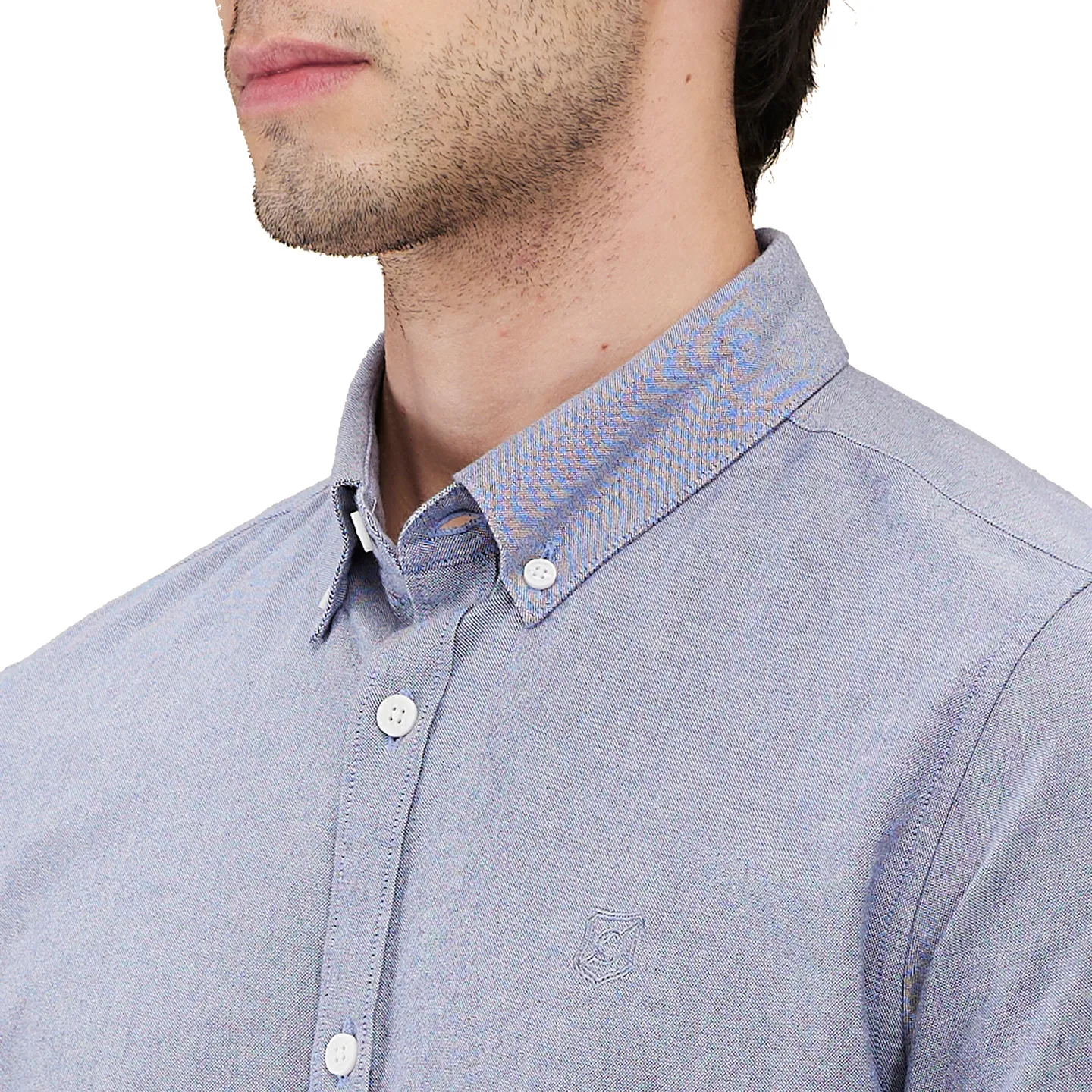 Navy Slim Fit Regular Collar Men's Shirt by Being Human Clothing - Image 5
