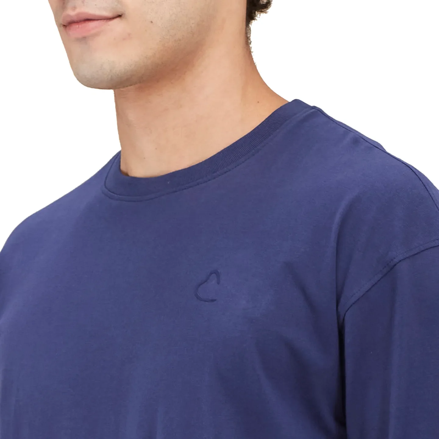 Navy Easy Fit Round Neck Men's T-Shirt by Being Human Clothing - Image 5