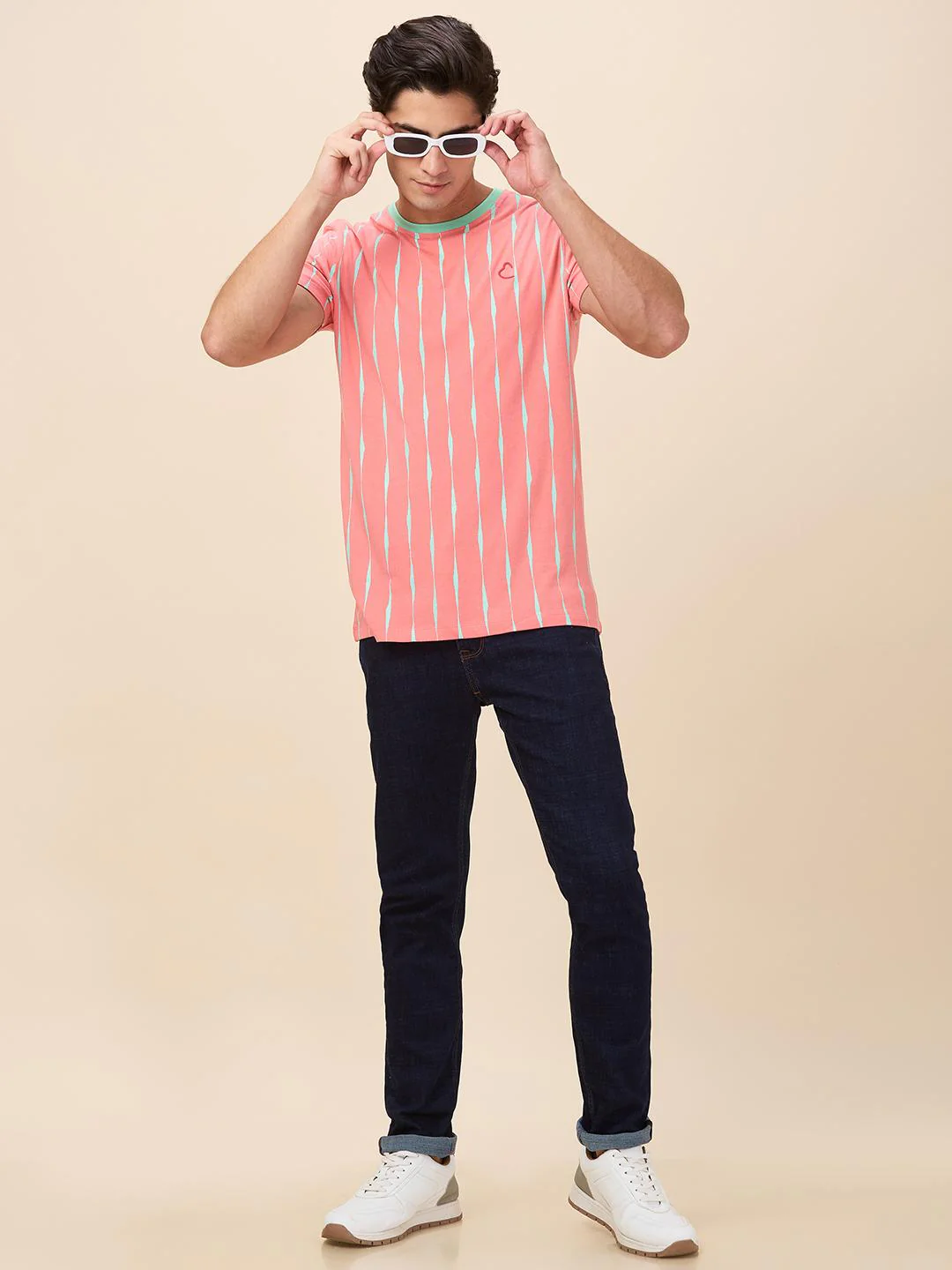 Dark Blue Slim Fit Denims For Men By Being Human Clothing - Image 6